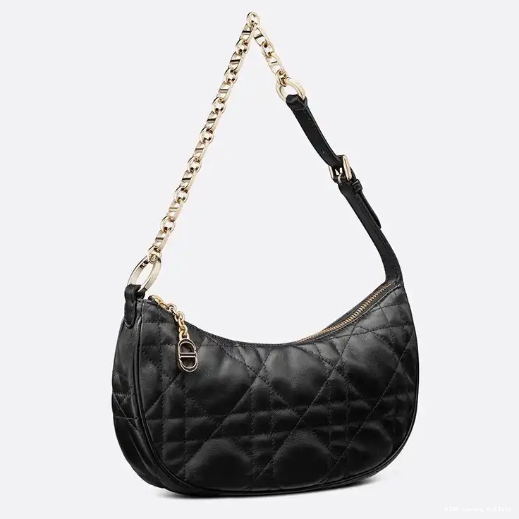Cheap Dior Bag Cannage CD Lambskin Lounge Black 0626 Luxury